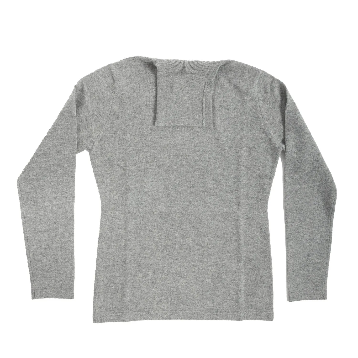 100% Cashmere Women's Fashion Roll Neck Grey Mid