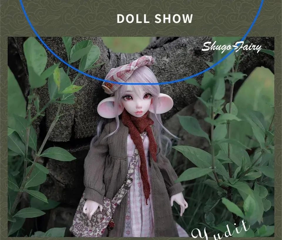 1/4 Shuga Fairy Yudit BJD Doll - Autumn Style with Big Ears & Eyes - Full Set