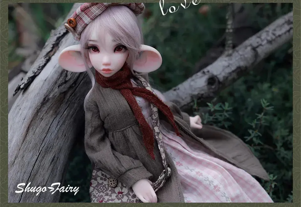 1/4 Shuga Fairy Yudit BJD Doll - Autumn Style with Big Ears & Eyes - Full Set