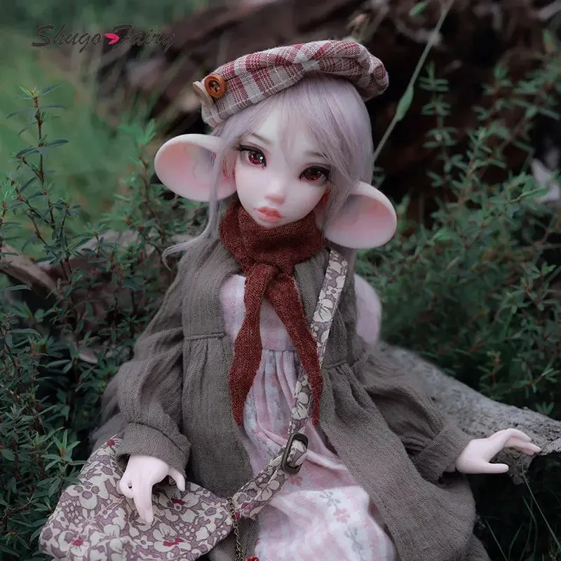 1/4 Shuga Fairy Yudit BJD Doll - Autumn Style with Big Ears & Eyes - Full Set