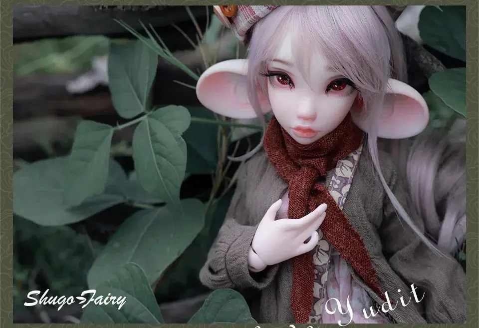 1/4 Shuga Fairy Yudit BJD Doll - Autumn Style with Big Ears & Eyes - Full Set