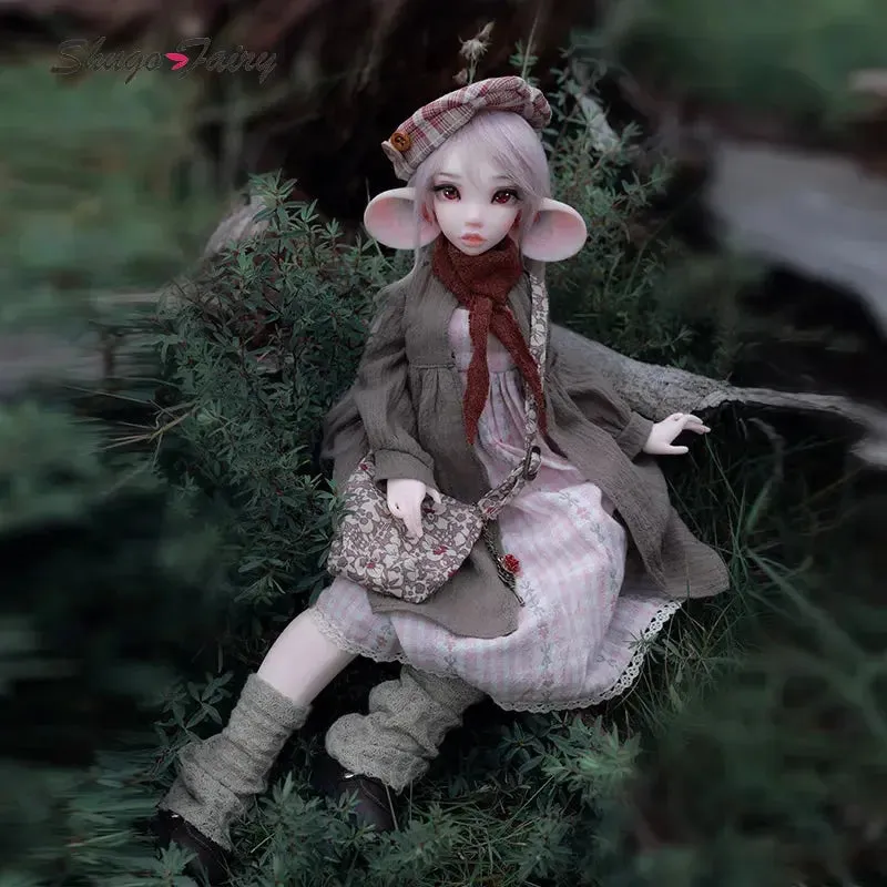 1/4 Shuga Fairy Yudit BJD Doll - Autumn Style with Big Ears & Eyes - Full Set