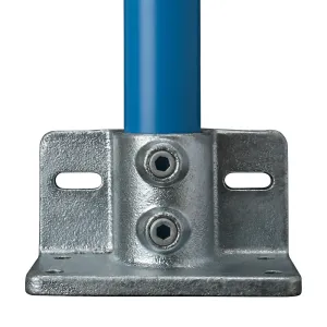 142B Base Flange With Kick Plate Fixing Key Clamp To Suit 33.7mm Tube