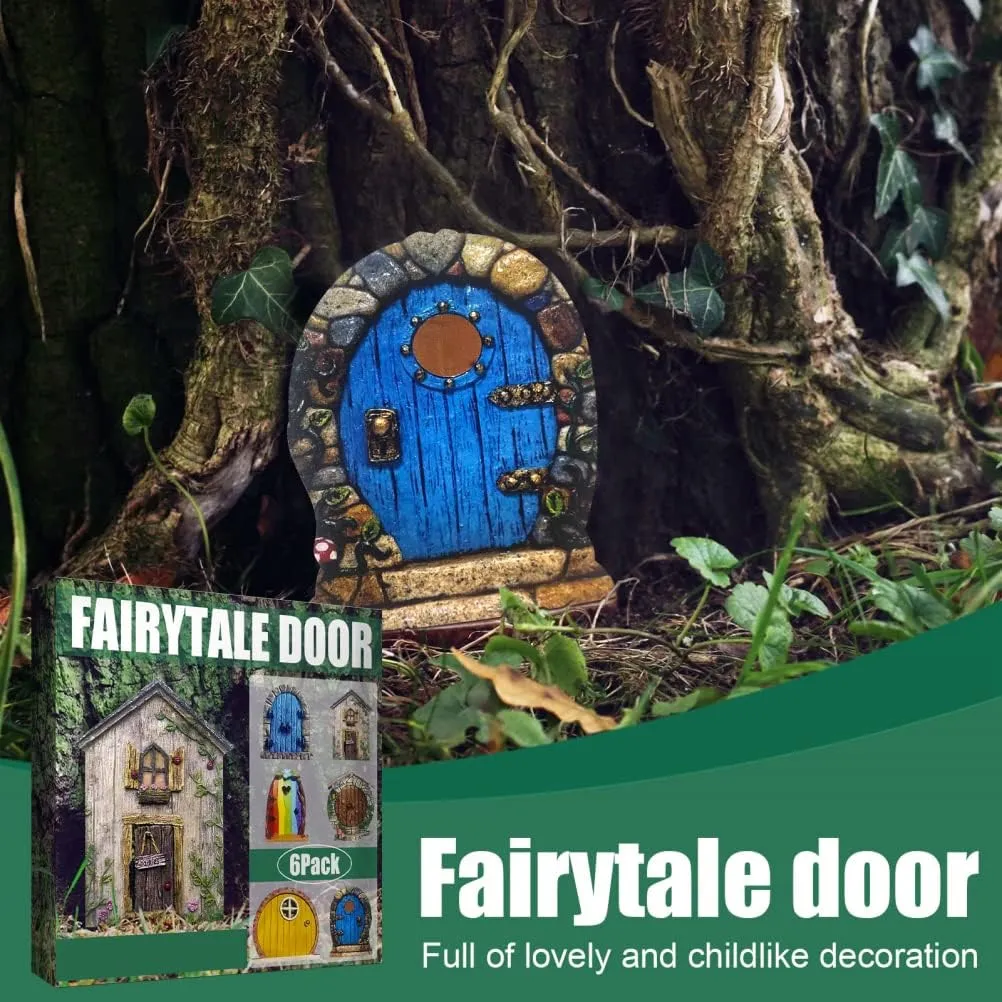 6Pcs Garden Decor Fairy Doors-Style 1