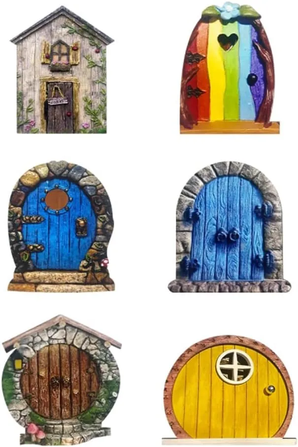 6Pcs Garden Decor Fairy Doors-Style 1