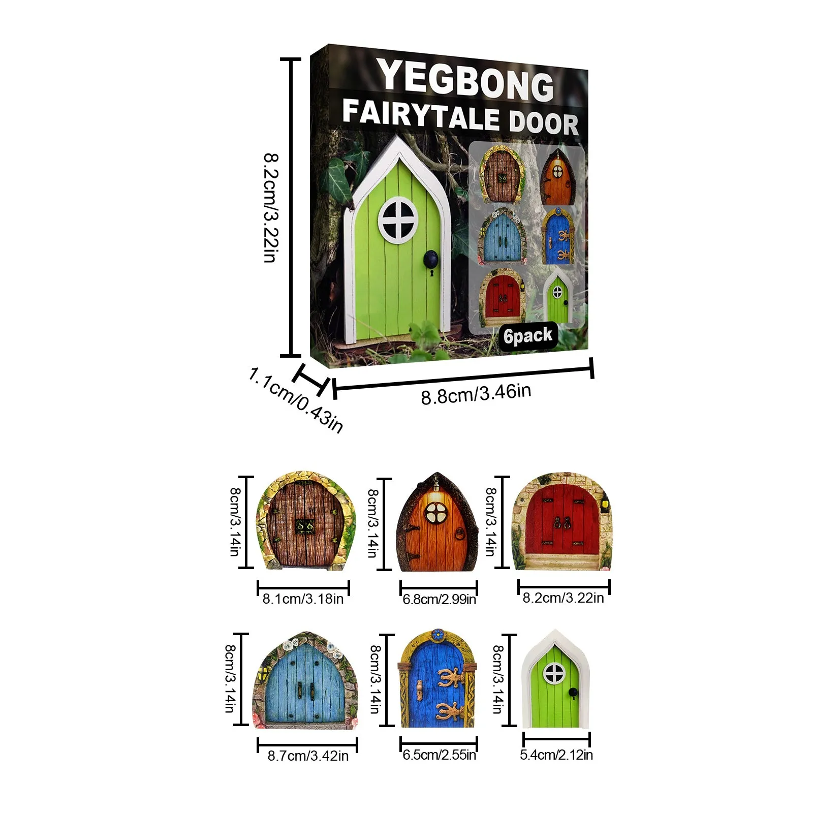 6Pcs Garden Outdoor Fairy Garden Door D¨¦cor