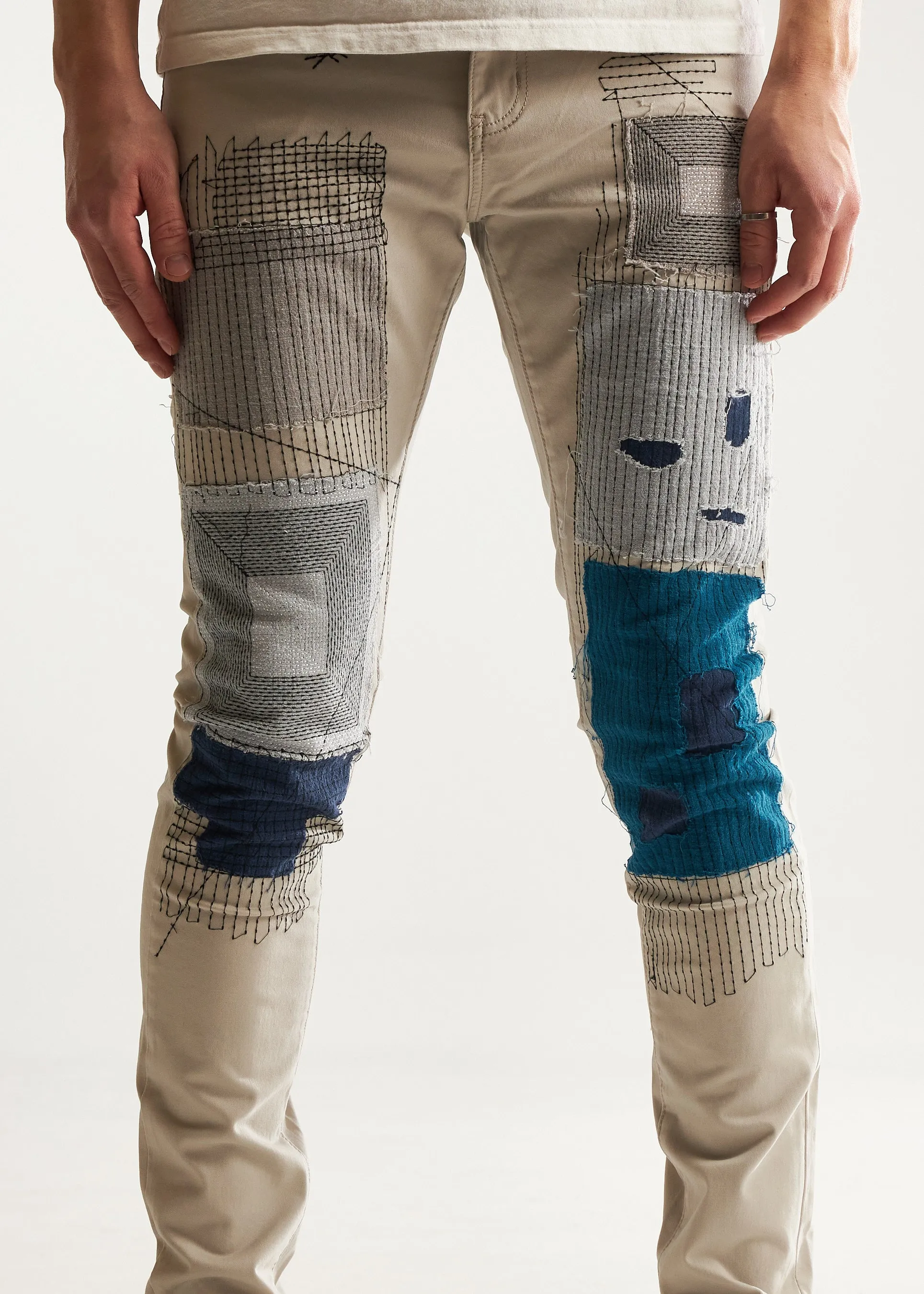 Arthur Patchwork Denim (Indigo)