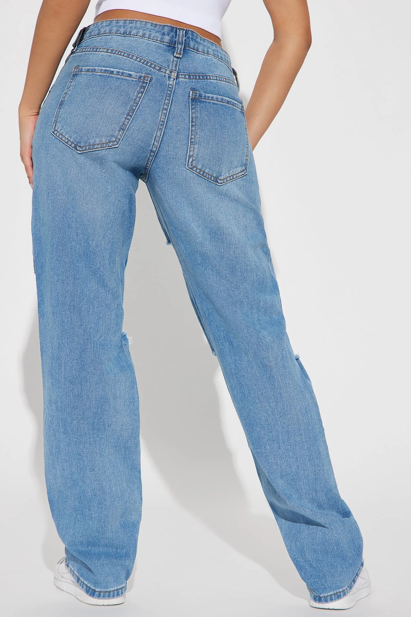 Better Believe It Low Rise Non Stretch Straight Leg Jean - Medium Wash