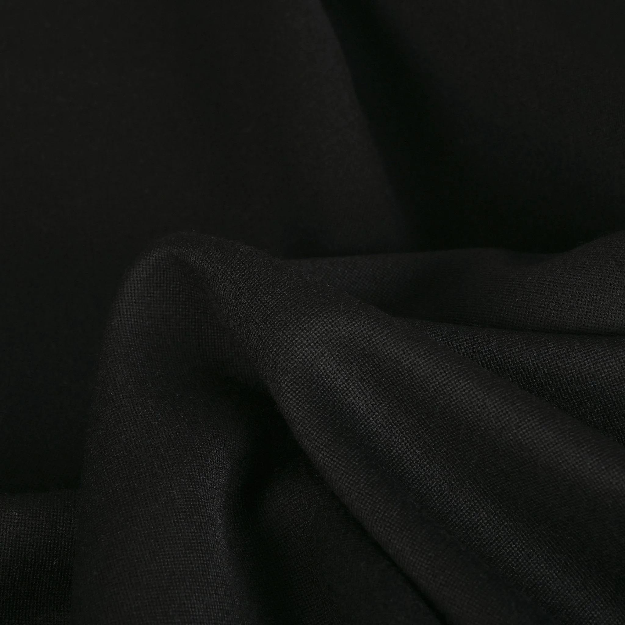 Black Tropical Wool Fabric 3199