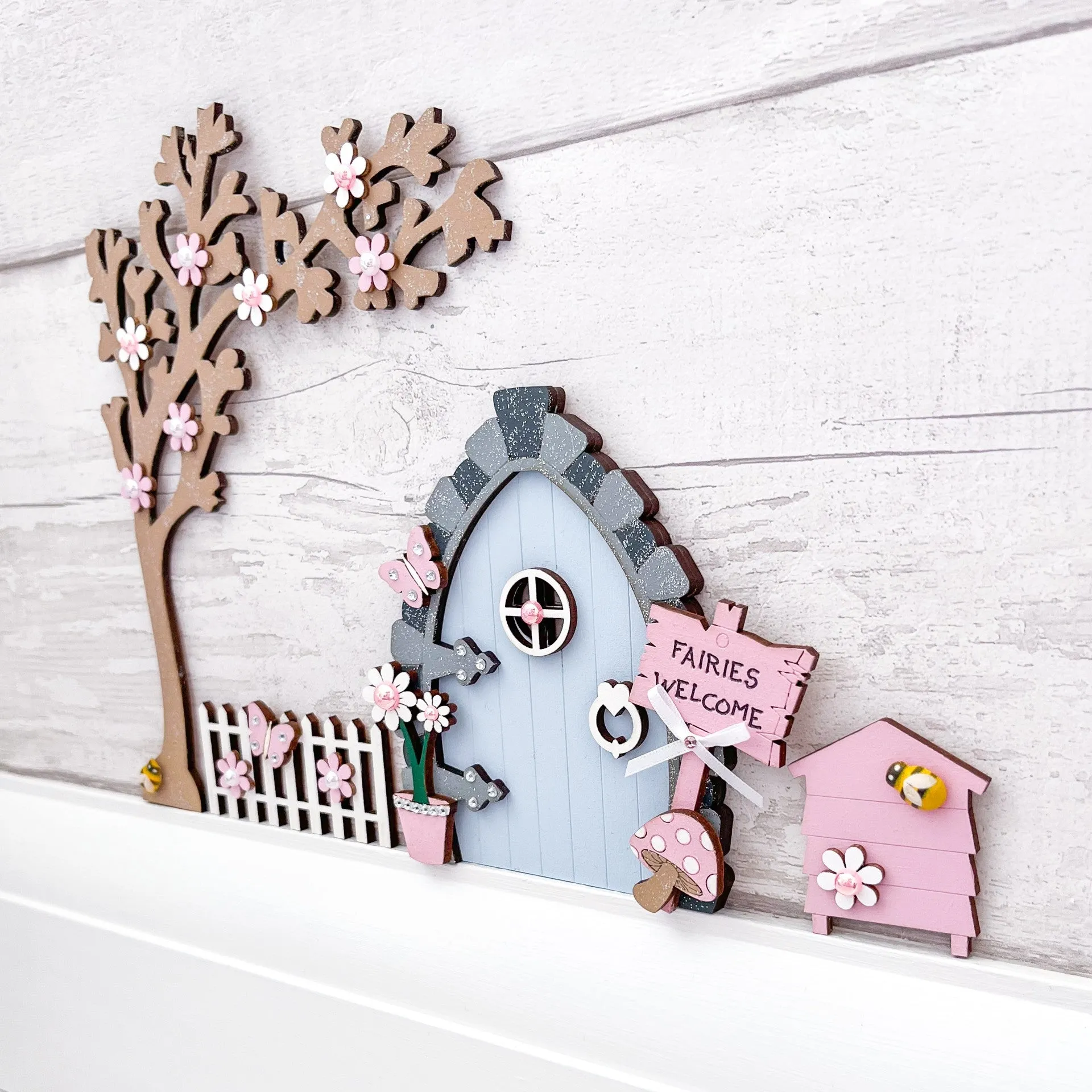 Blue & Pink Fairy Door Set