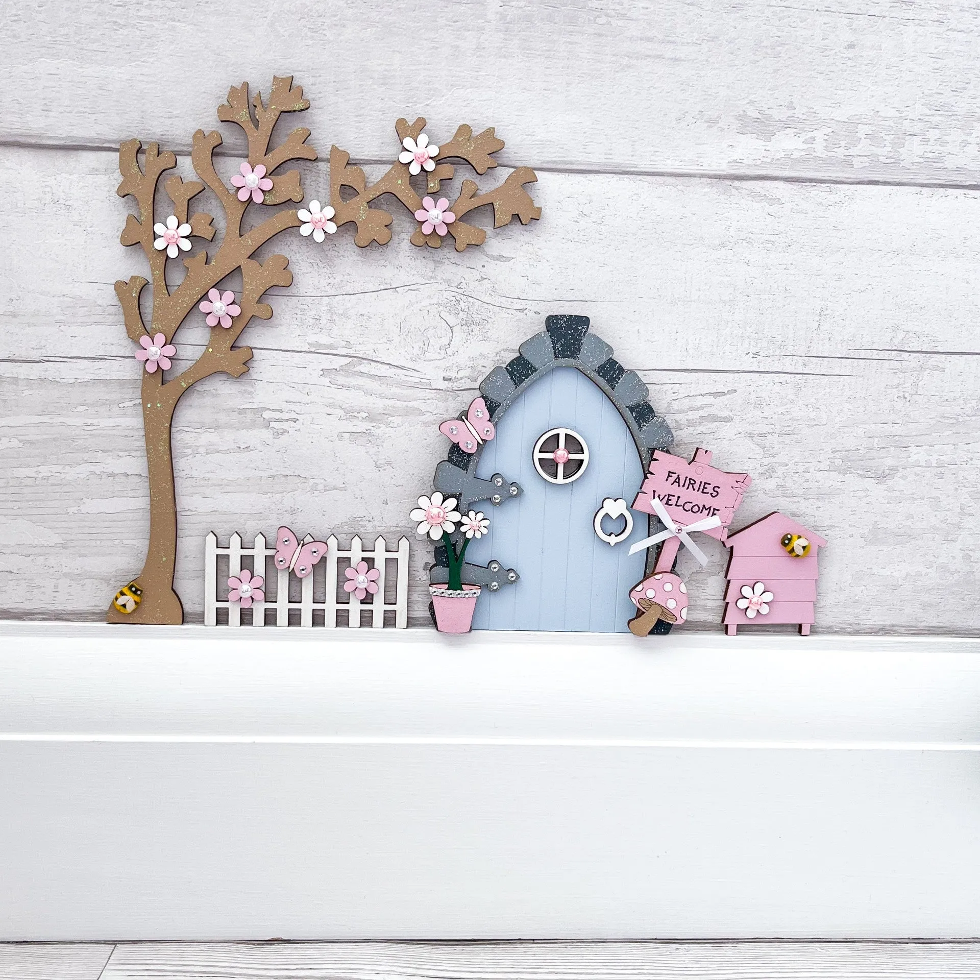 Blue & Pink Fairy Door Set