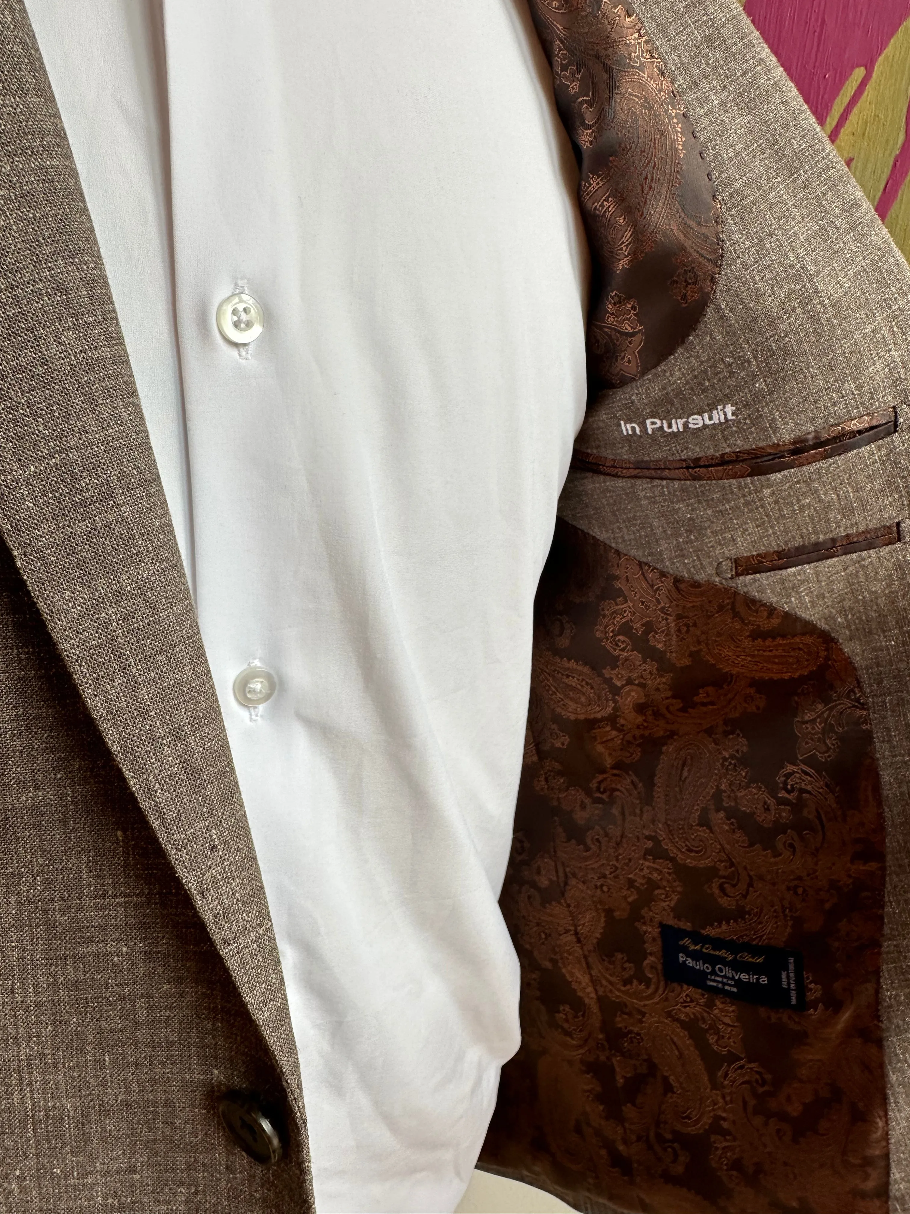 Brown Linen Blend Premium Suit