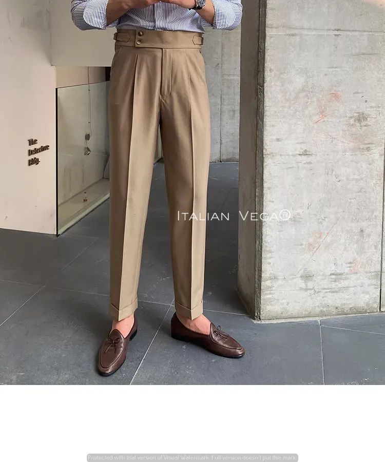 Camel Signature Buttoned Gurkha Pants