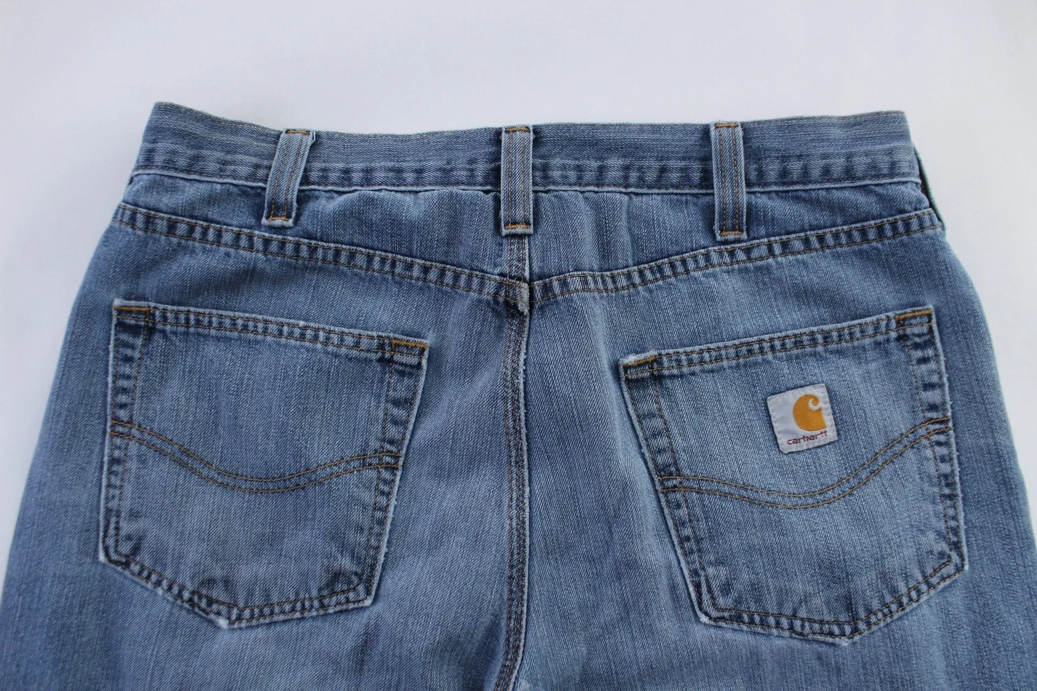 Carhartt Logo Patch Denim Relaxed Fit Denim Jeans