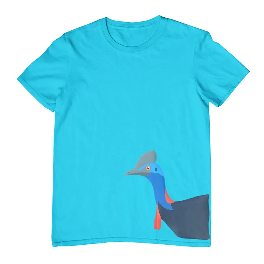 Cassowary Head Side Print Childrens T-Shirt (Various Colours)