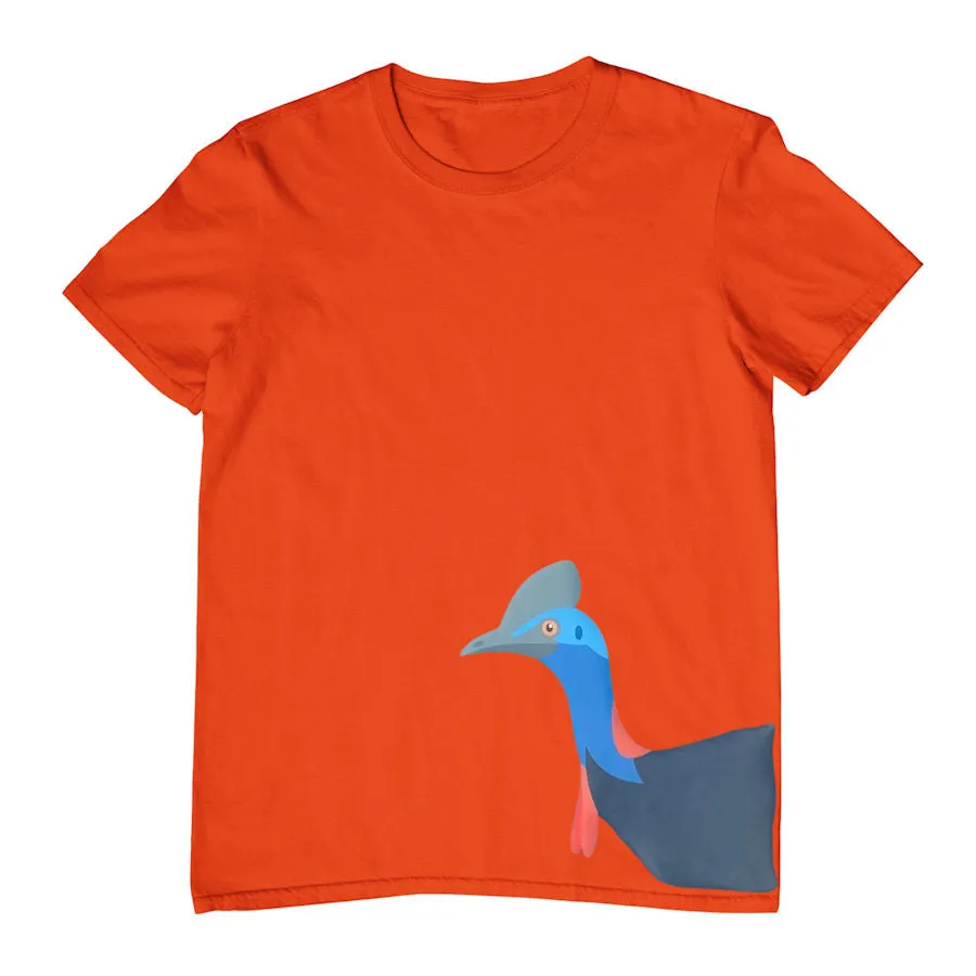 Cassowary Head Side Print Childrens T-Shirt (Various Colours)