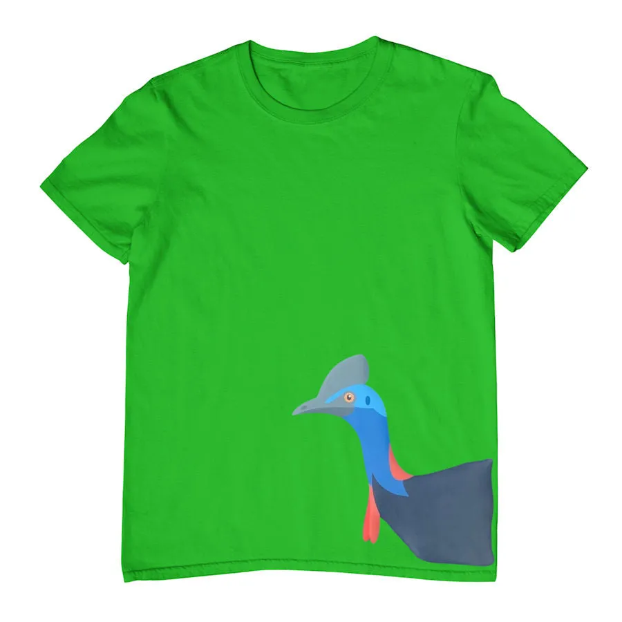 Cassowary Head Side Print Childrens T-Shirt (Various Colours)