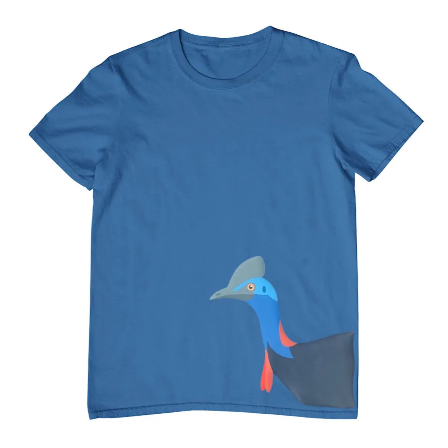 Cassowary Head Side Print Childrens T-Shirt (Various Colours)