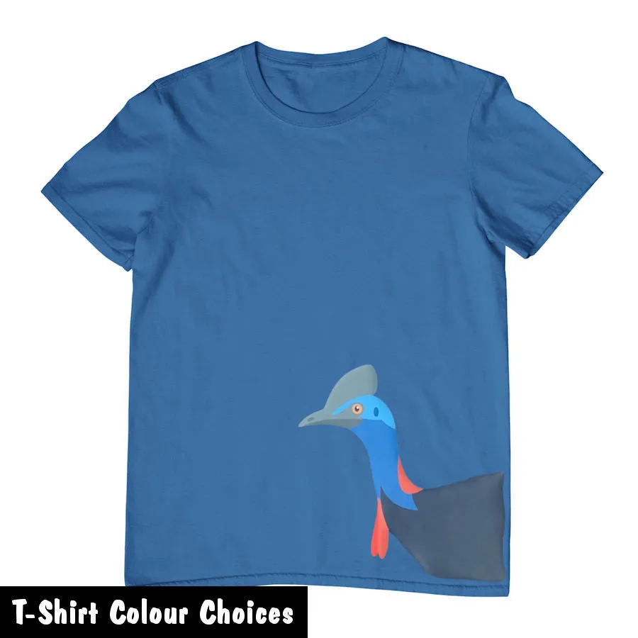 Cassowary Head Side Print Childrens T-Shirt (Various Colours)