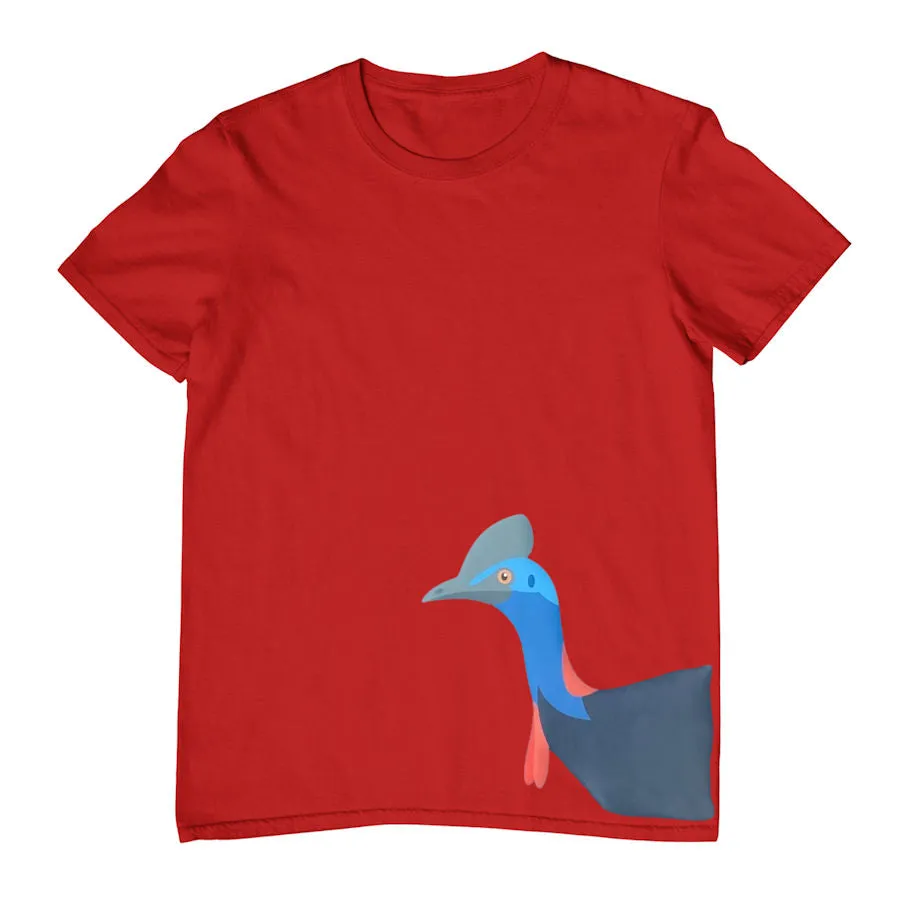 Cassowary Head Side Print Childrens T-Shirt (Various Colours)