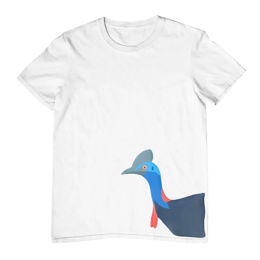 Cassowary Head Side Print Childrens T-Shirt (Various Colours)