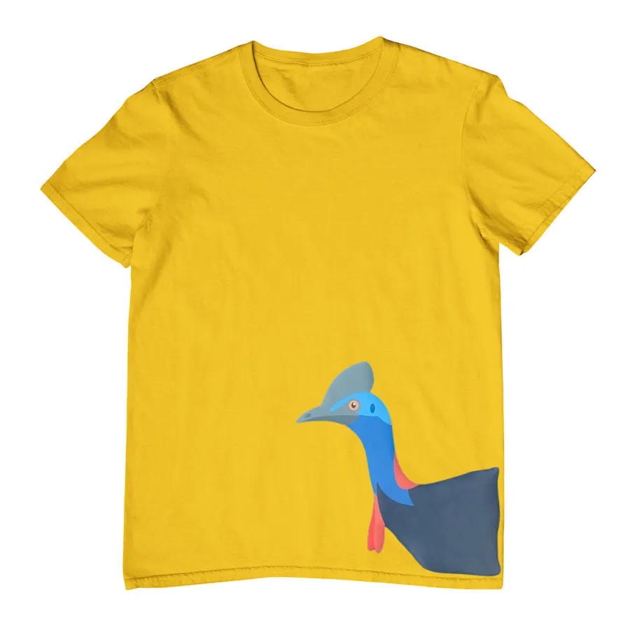 Cassowary Head Side Print Childrens T-Shirt (Various Colours)