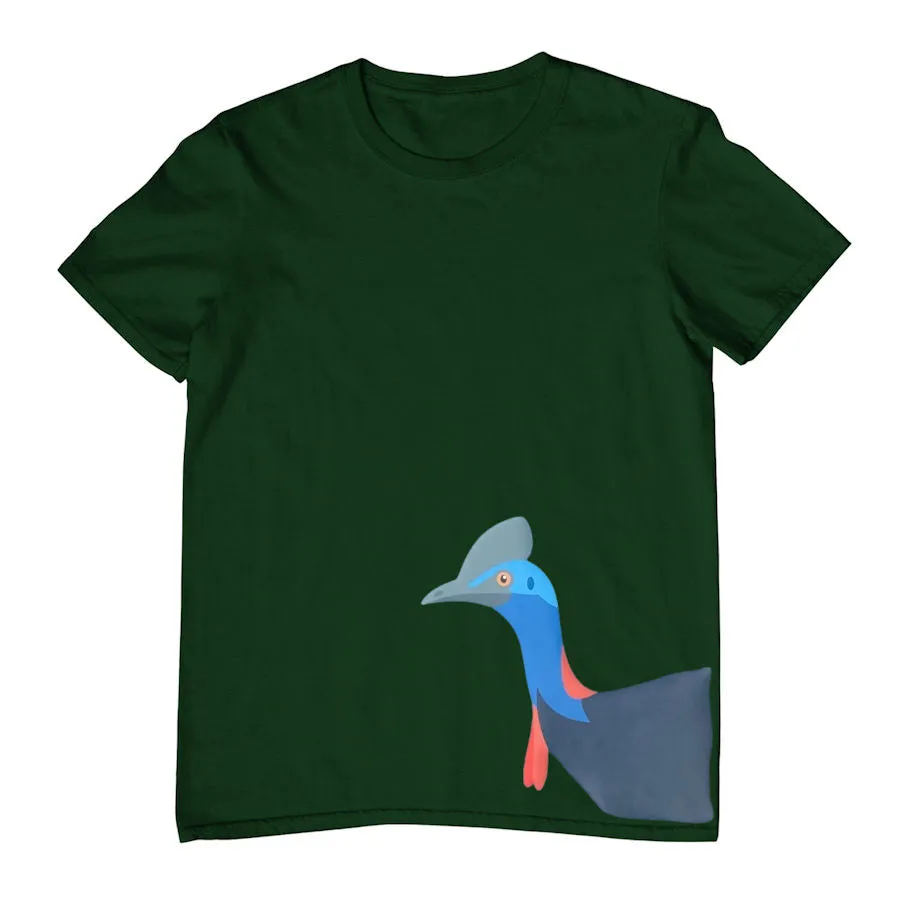 Cassowary Head Side Print Childrens T-Shirt (Various Colours)