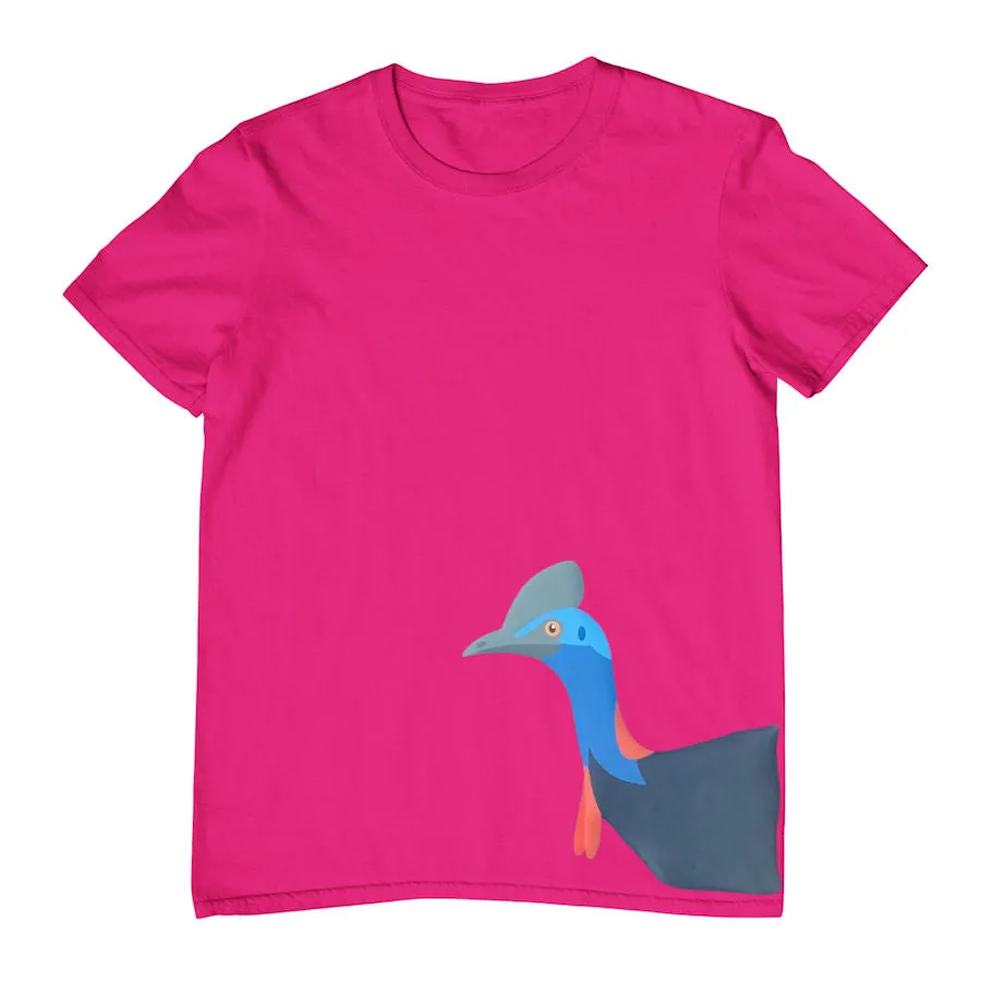 Cassowary Head Side Print Childrens T-Shirt (Various Colours)