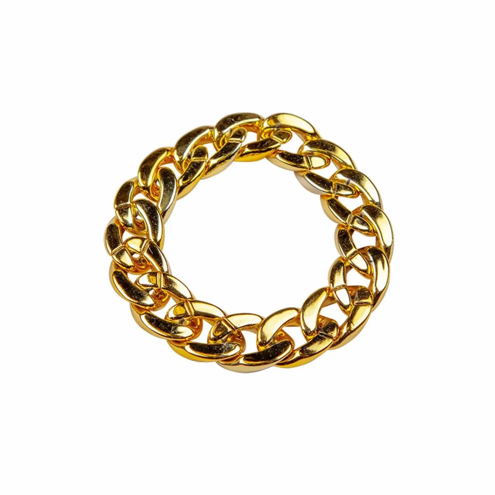 Chunky Gold Bracelet Gansgter Bling Disco Fancy Dress