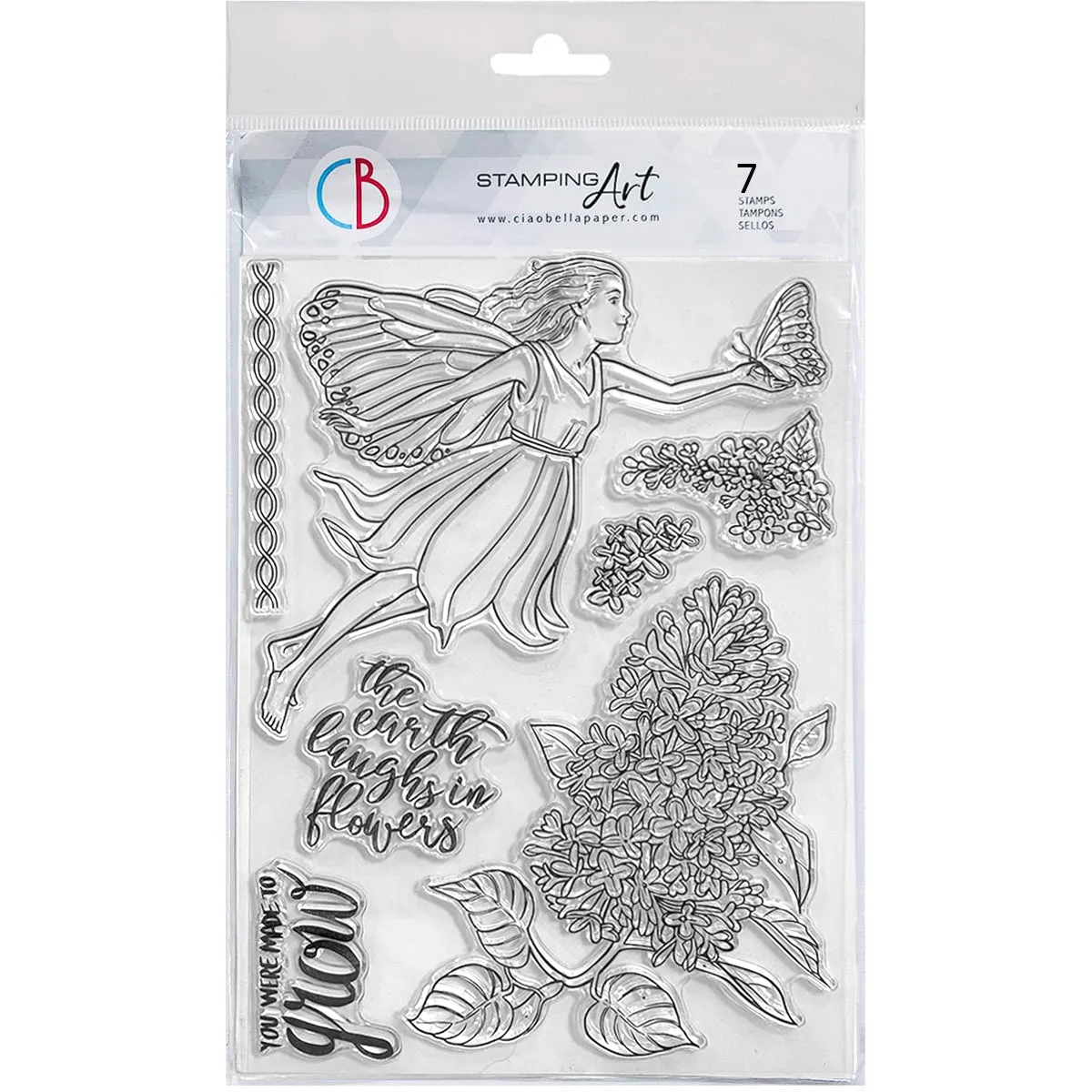 Ciao Bella Clear Stamp Set 6"x8" Light Fairy