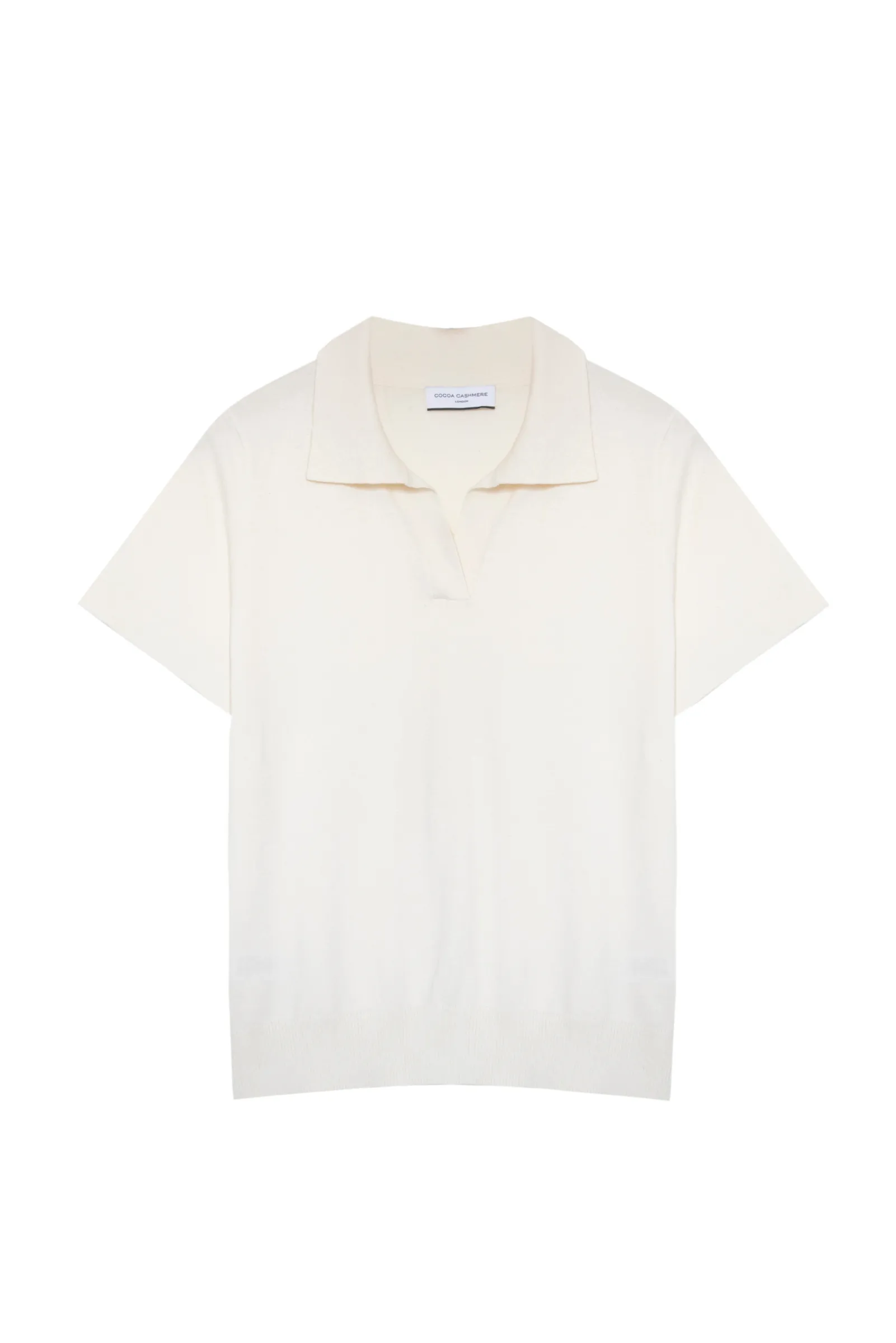 Cotton Cashmere Collar T Shirt