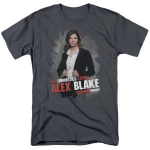 Criminal Minds Alex Blake Mens T Shirt Charcoal