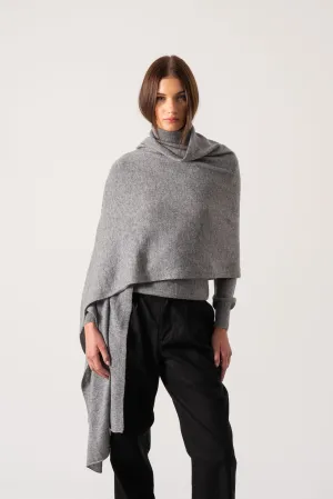 Fluire 100% Cashmere Wrap Mélange Grey