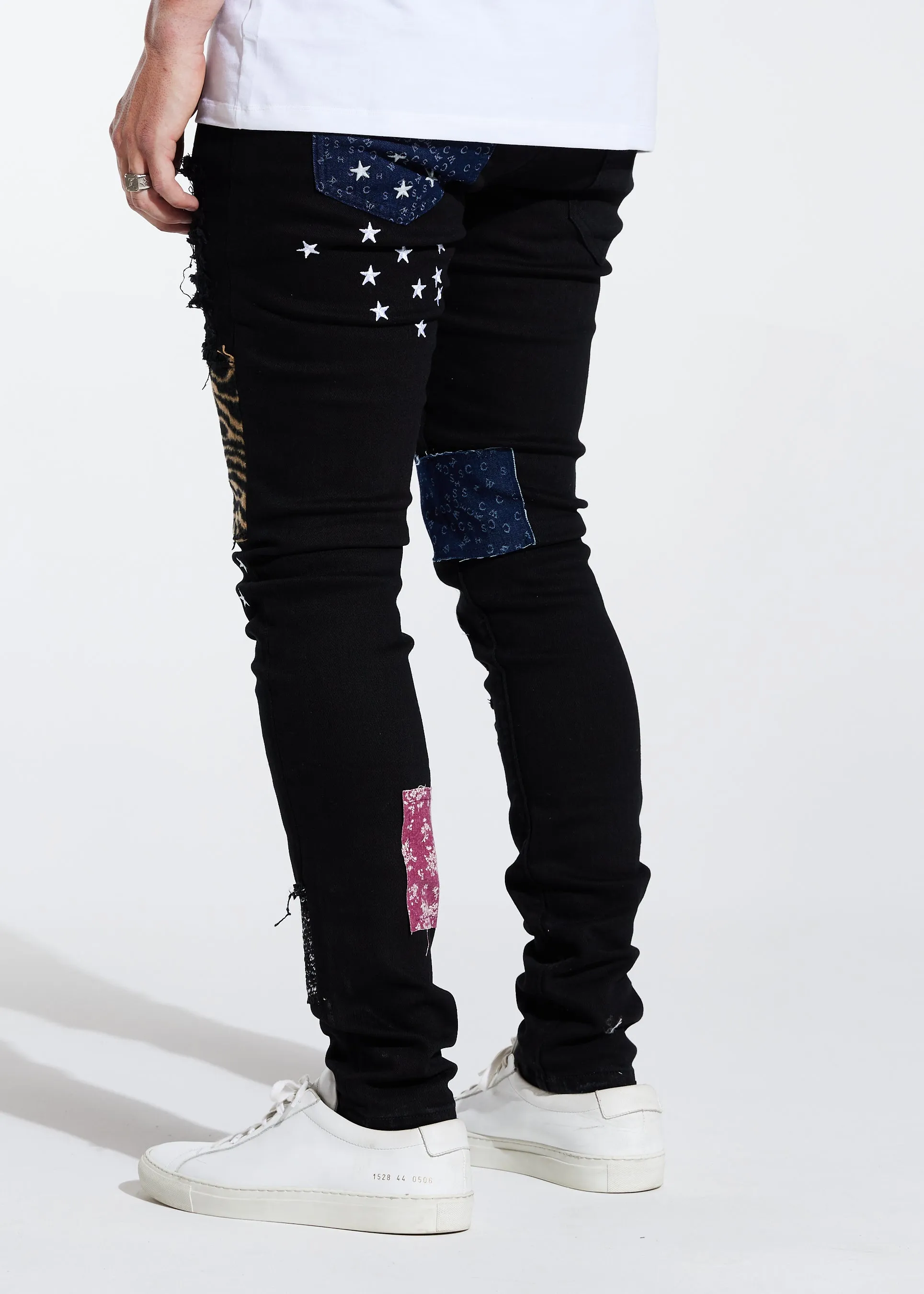 Gerard Denim (Black Patchwork)