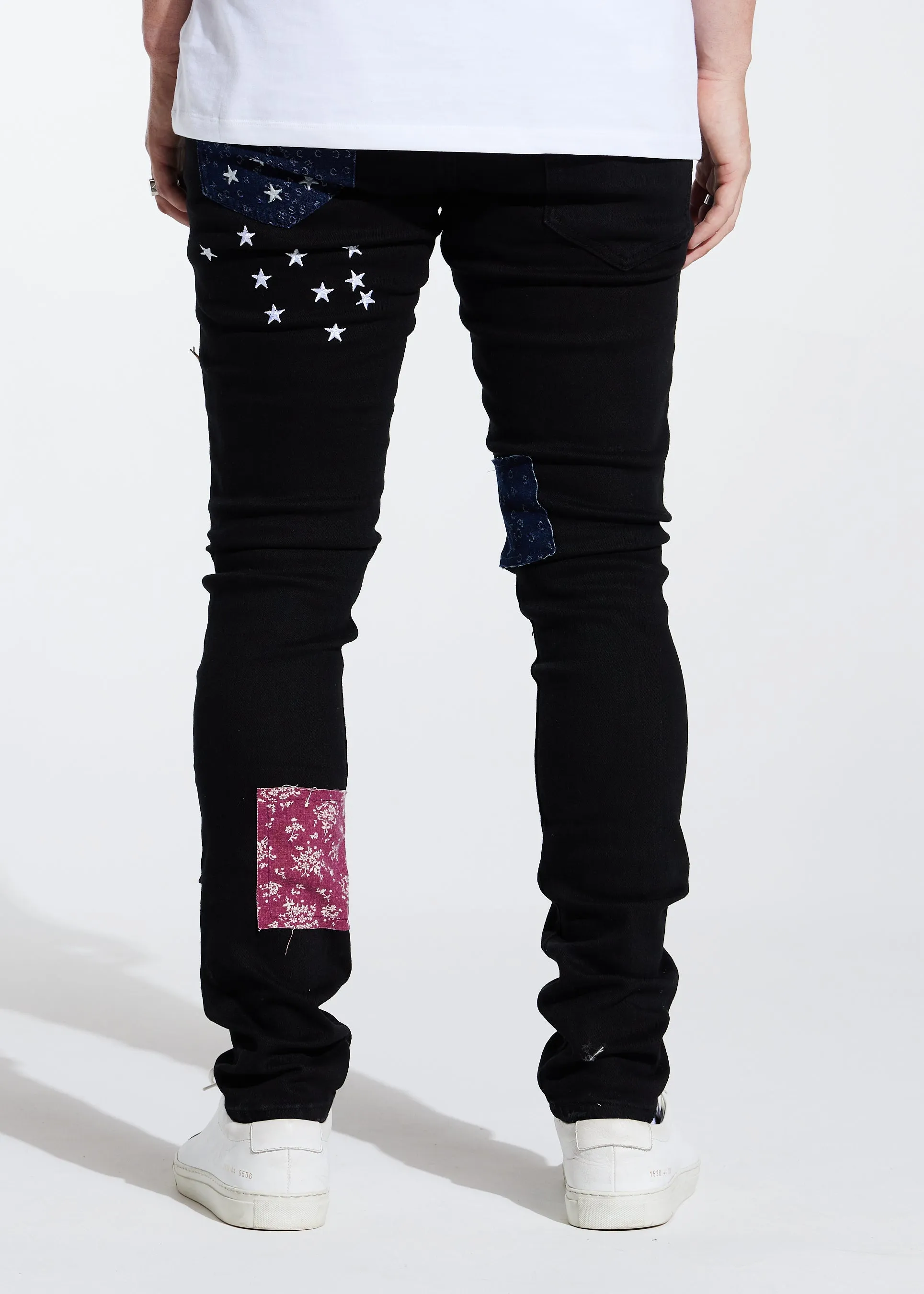 Gerard Denim (Black Patchwork)