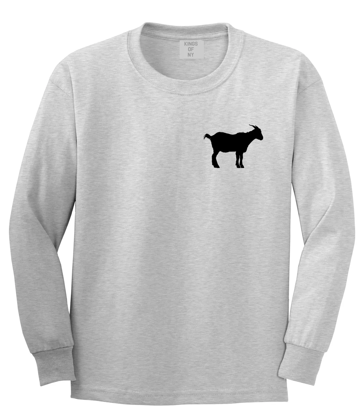 Goat Animal Chest Mens Long Sleeve T-Shirt