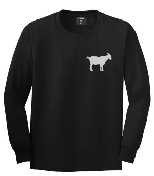 Goat Animal Chest Mens Long Sleeve T-Shirt