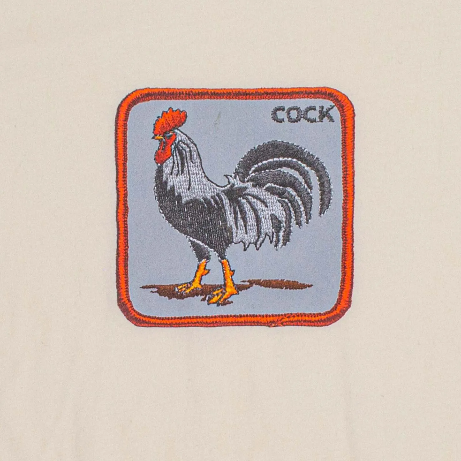 Goorin Bros The Animal Farm T Shirt Top Short Sleeve Rooster - Made in Portugal - Cream