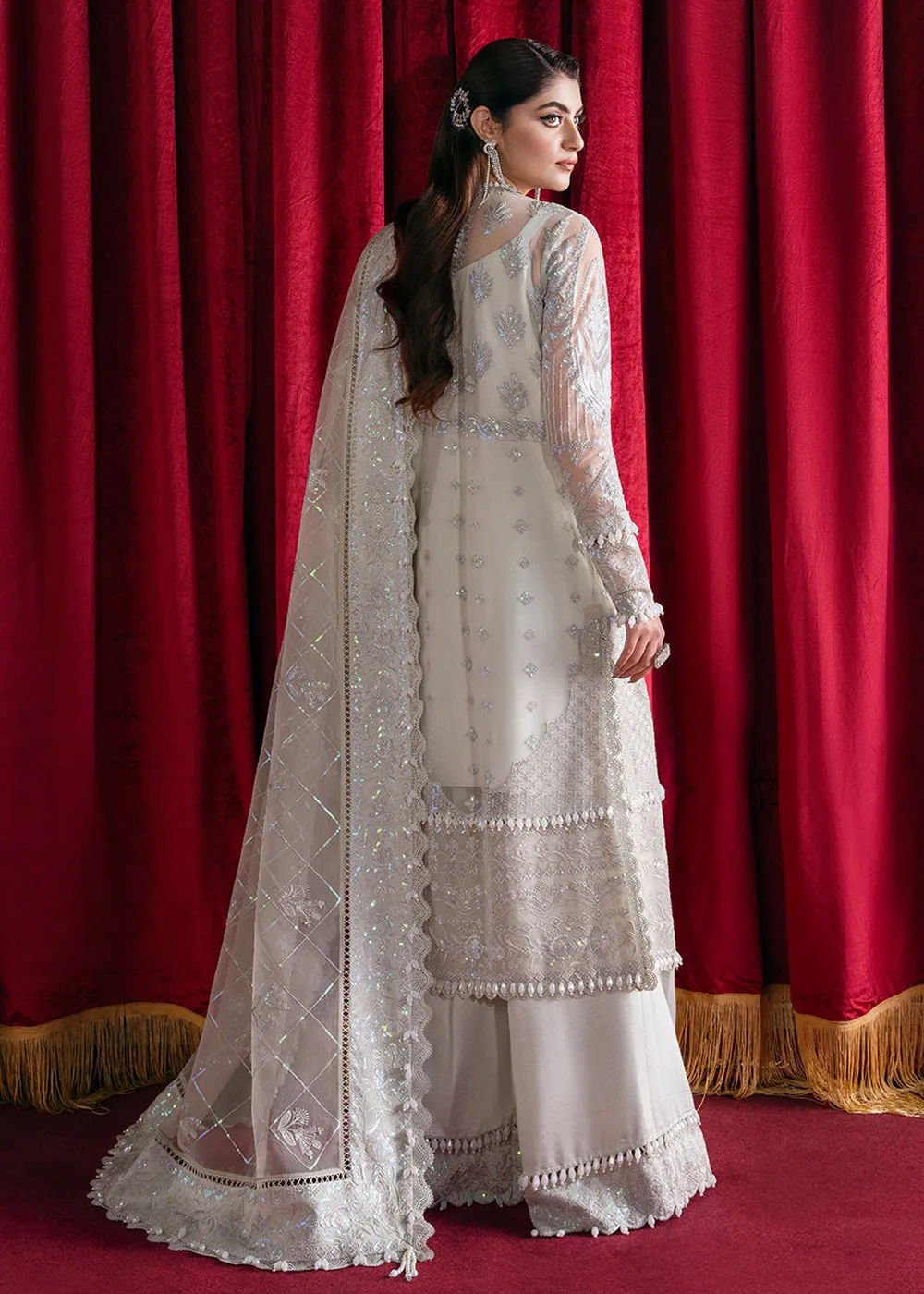 Greyish Silver Suit - Afrozeh Luxury Starlet Collection '23 - Chantilly