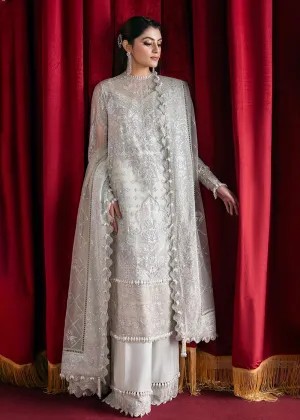 Greyish Silver Suit - Afrozeh Luxury Starlet Collection '23 - Chantilly