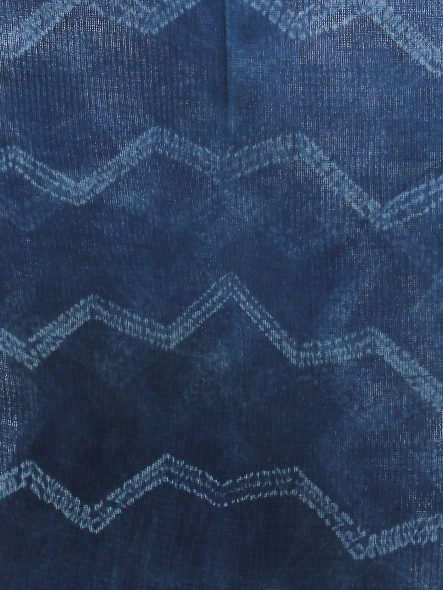 Indigo Ivory Kota Silk Hand Block Printed Dupatta - D04170346