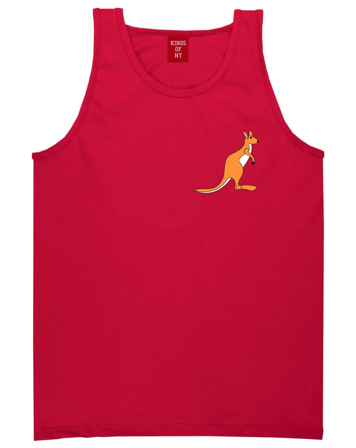 Kangaroo Animal Chest Mens Tank Top T-Shirt