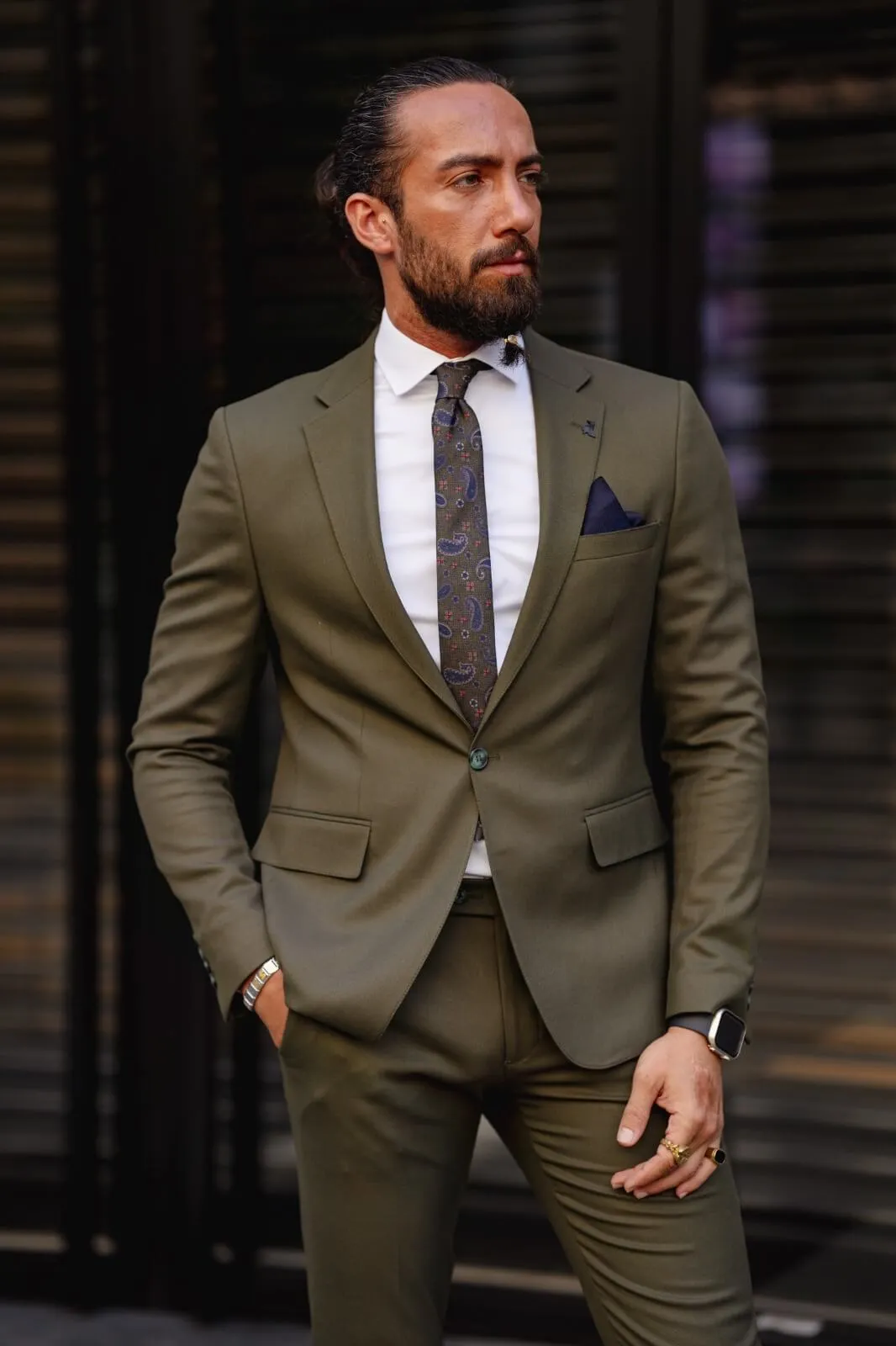 Khaki 2 Piece Suit