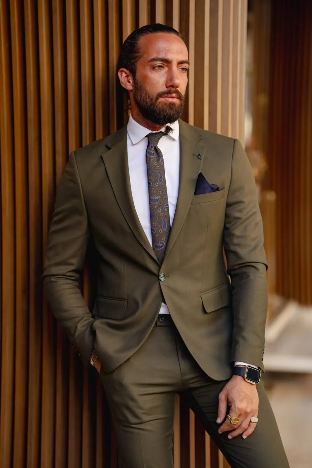 Khaki 2 Piece Suit