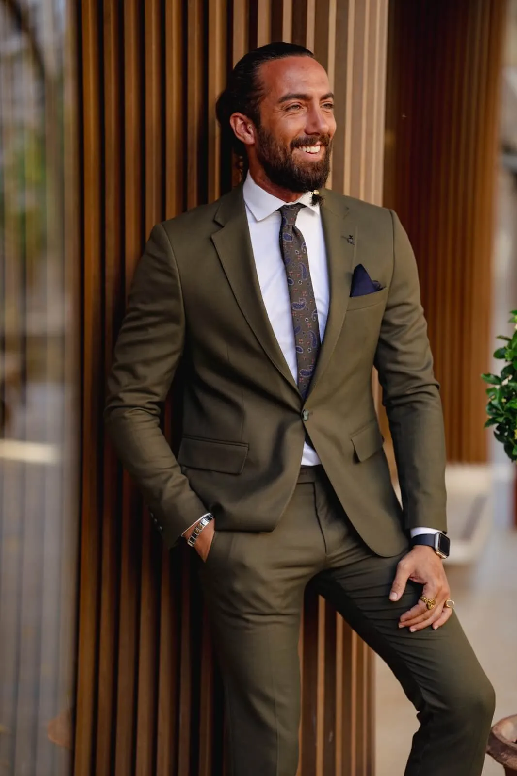 Khaki 2 Piece Suit