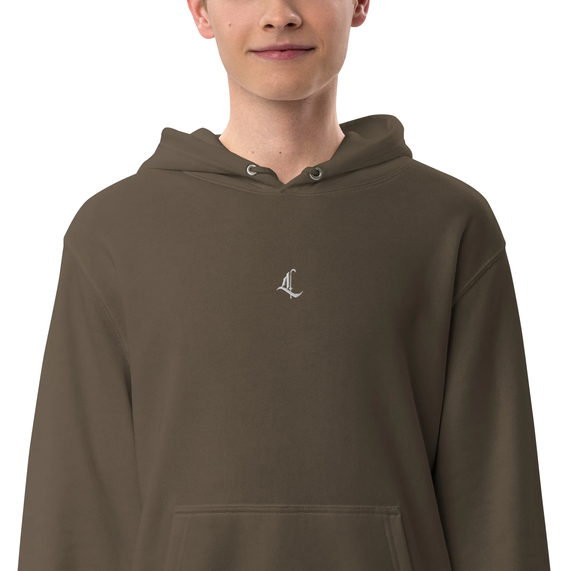 Letterhythm® Signature Unisex French Terry Pullover Hoodie Logo Embroidery