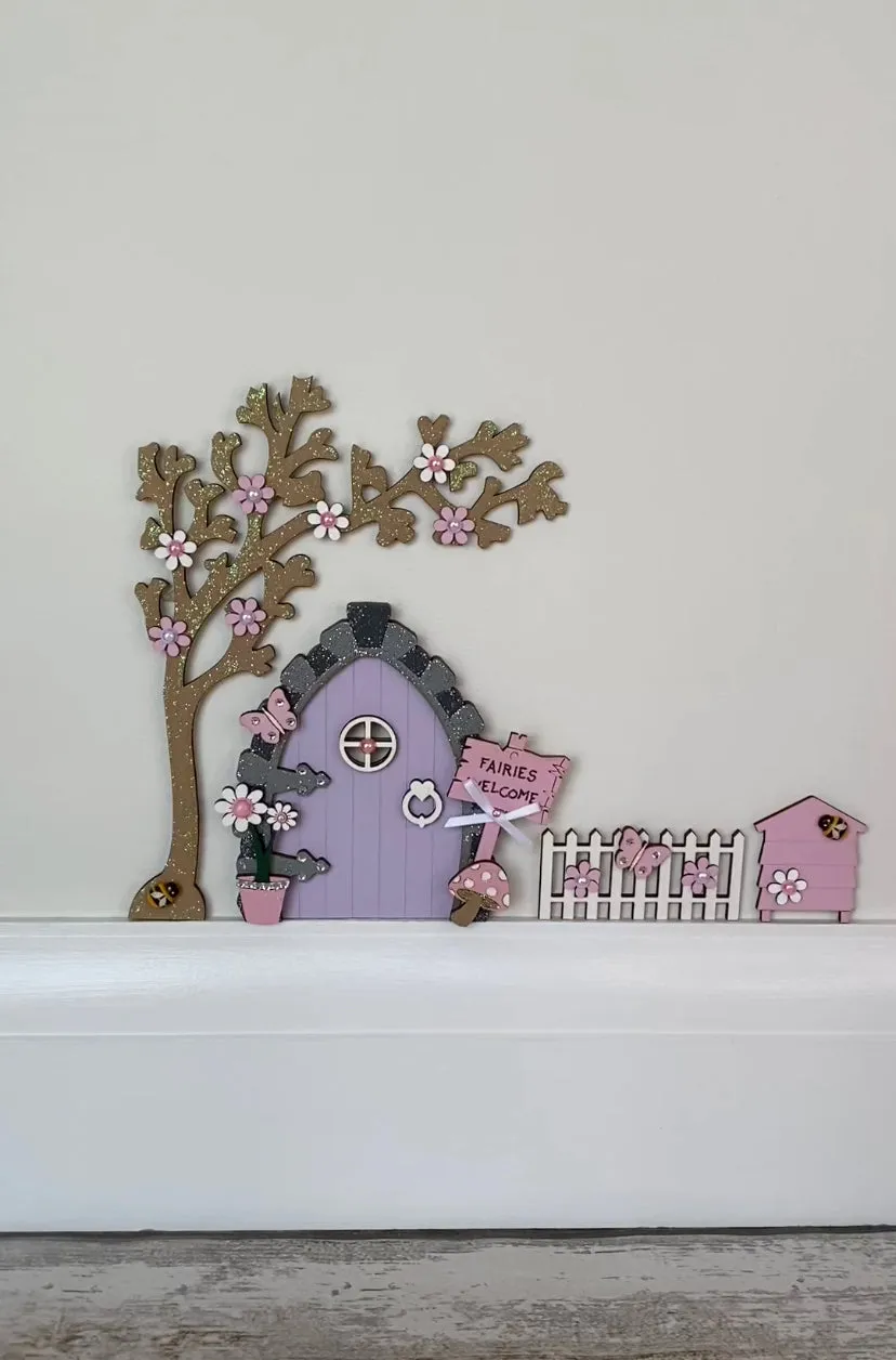 Lilac & Pink Fairy Door Set