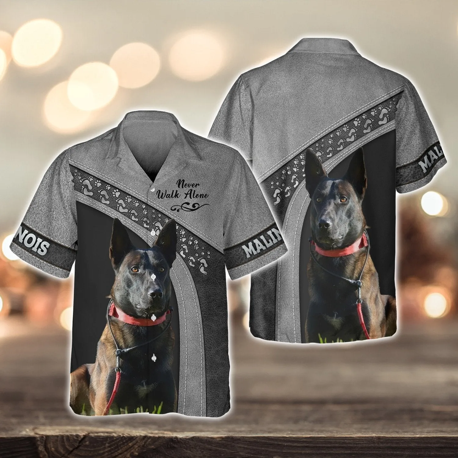 Malinois Love Never Walk Alone Love 3D Full Print Shirts, Custom Memorial Apparel Shirts, Dog Memorial Gifts for loss of Dog