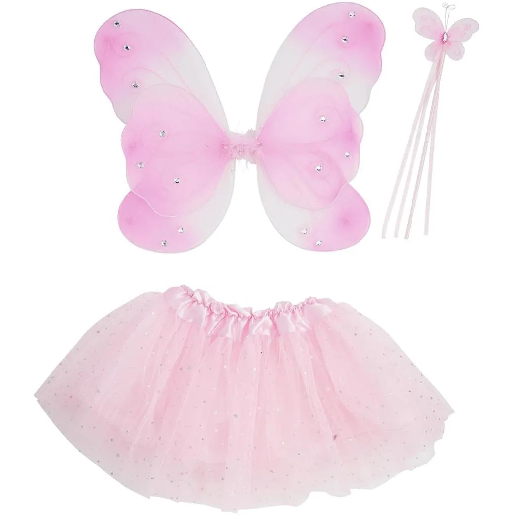 Mud Pie Light Pink Tutu Wing Wand Set