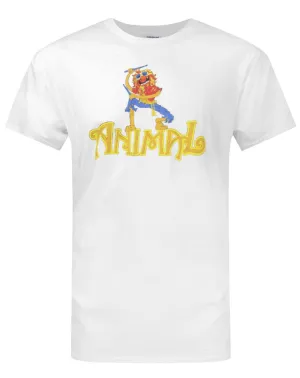 Muppets Animal Drummer White Men's T-Shirt